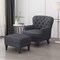 GDF Studio Jaxen Contemporary Tufted Fabric Club Chair and Ottoman Set